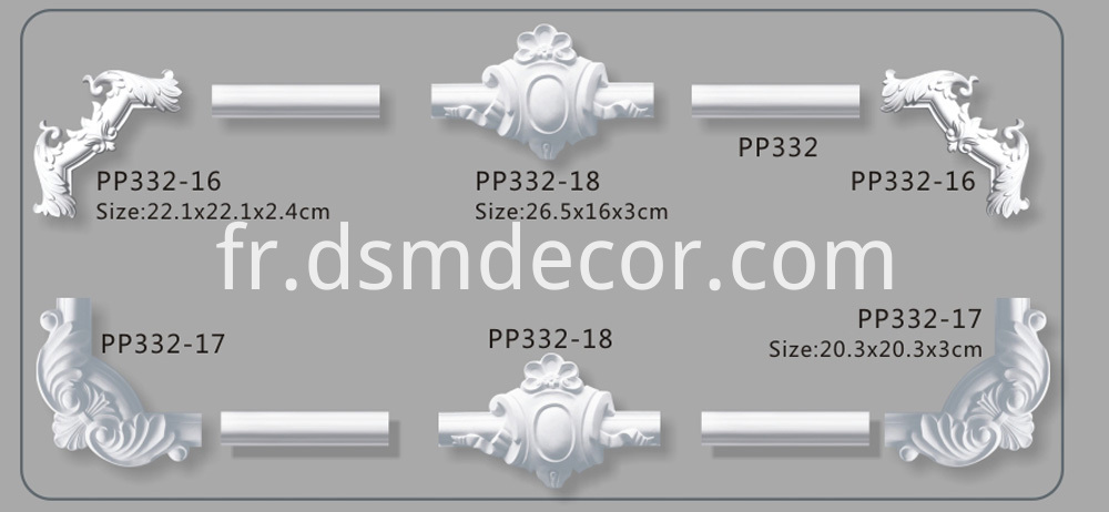 Coin de moulure de panneau et de panneau Chair Rail and Panel molding Corner